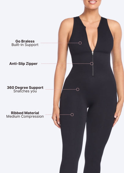 Front Zip Jumpsuit